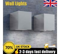 2 pcs Cube Outdoor Garden Wall Lights Lamp Lantern Decor Security Driveways
