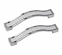 2Pcs Modern Europe Style Pull Handle Zinc Alloy Grind Arenaceous Rhinestone Crystal Furniture Door Drawer Knob Cabinet Pull Handle Kitchen Knobs(Silver)