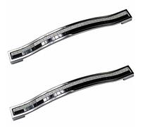 2Pcs Modern Europe Style Pull Handle Zinc Alloy Grind Arenaceous Rhinestone Crystal Furniture Door Drawer Knob Cabinet Pull Handle Kitchen Knobs(Black & Silver)