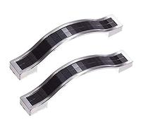 2Pcs Modern Europe Style Pull Handle Zinc Alloy Grind Arenaceous Rhinestone Crystal Furniture Door Drawer Knob Cabinet Pull Handle Kitchen Knobs(Black)