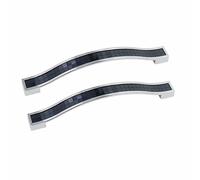 2Pcs Modern Europe Style Pull Handle Zinc Alloy Grind Arenaceous Rhinestone Crystal Furniture Door Drawer Knob Cabinet Pull Handle Kitchen Knobs(Black)