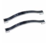 2Pcs Modern Europe Style Pull Handle Zinc Alloy Grind Arenaceous Rhinestone Crystal Furniture Door Drawer Knob Cabinet Pull Handle Kitchen Knobs(Black)