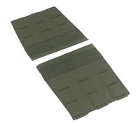 2Pcs MOLLE Side Plate Panels R-Style Chest Rig Side Mag Pouch With D3CR MK3 MK4 Hunting Vests Airsoft Tactical Gear for Team Activities(Green)