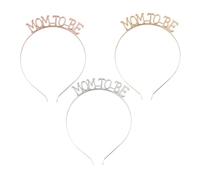 2pcs Mom to Letters Headband Alloy Elegant Wedding Party Hair | Silver Finish, Lightweight Comfortable Wear, Non-fading Shape, Suitable for Wedding and Party Occasions