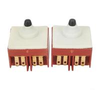 2pcs Momentary Contact DPST NO Push Button Switch 250V 5A for Bosch GWS68100 TWS6600 Power Tool Replacement Compatible