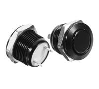 2pcs Momentary Push Button Starter 12mm Silver Alloy Metal Switch | Lightweight Quick Response, One Button Operation, Micro Travel Design, for Leds, Circuits, Ships