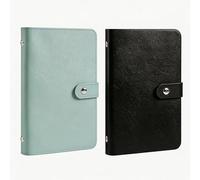 2PCS Money Saving Wallet Wallet 100 Envelopes Saving Challenge Double Sided Pages Cash Binder Easy Organisation Ideal Financial Management Gifting Set(Black&Green)