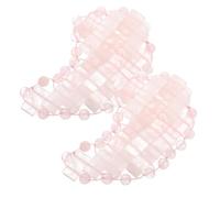 2pcs Moon Shape Jade Eye Mask for Relaxing Travel Cooling | Pink Tone, Gentle Fit that Does Not Hurt Skin, Helps Reduce Puffiness during Rest