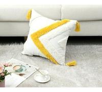 2Pcs Moroccan Cushion Covers Handmade Tufted Pillowcase Boho Style Tassels Cushi