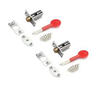 2Pcs Mortice Door Bolts with Star Concealed Tube Well AntiTheft Door Security Rack Bolts for and Window AntiTheft Security Rack