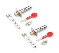 2Pcs Mortice Door Bolts with Star Coppers Cores Hardware Pipe Tube Well Security Mortise AntiTheft Door Security Rack Bolts