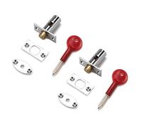 2Pcs Mortice Door Bolts with Star Key Concealed Tube Well Lock AntiTheft Door Security Rack Bolts for Door and Window
