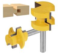 2Pcs Mortise and Tenon Router Bit, Anti-Kickback Design, Carbide Material, Tongue and Groove Router Bit 1/4 Shank for Cutting Plywood, Hardwood, Softwood