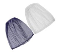 2pcs Mosquito Head Net Face Neck Fly Netting Hood for Outdoor Use | Polyester Mesh, Grey Top and Navy Top, Camping and Fishing Wear, Breathable Elastic Fit, Portable Folding Design