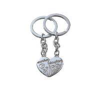 2pcs Mother Daughter Split Broken Heart Key Chain Rings Set Double Pendants for Women Girl