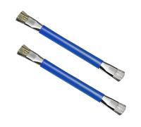 2pcs Motherboard Cleaning Brush Double Head Anti Static Blue | Metal Bristle and Steel Wire Build, Electronic Detail Cleaning for Phone Circuit Boards, Stylish Color Design