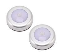 2Pcs Motion Sensor Light, Eye Soft Warm White LED Nightlight, Battery Powered Mini LED Nightlight, for Closet Drawer Bed Bottom (Warm Light)