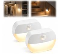 2Pcs Motion Sensor Lights, Battery Operated Dimming Light with Auto On/Off