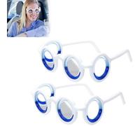 2PCS Motion Sickness Glasses, Car Sickness Glasses, Relieve Carsickness Airsickness Seasickness Glasses, Anti Nausea Vertigo Glasses, No Lens Liquid Glasses for Kids Adults