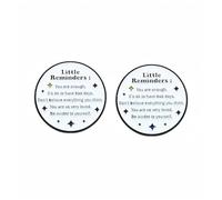 2Pcs Motivational 'Little Reminders' Pin Set - Alloy Button Badge - Self-Care, Positive Affirmation, Inspirational Gifts for Mental Health & Well-being