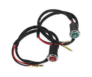 2pcs Motorbike Gear Indicator Light Black Rubber Reverse Display Lamp