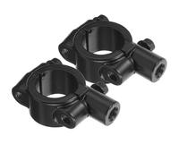 2pcs Motorbike Mirror Clip Metal Adjustable Mount | Black Finish, Handlebar Fitting, Daily Commuting Use, Rearview Support, for Riders and Safer Night Riding