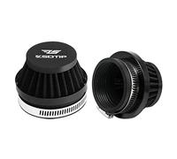 2PCS Motorcycle 38MM Air Intake Filter Universal Carburetor Air Filter Cleaner for Dirt Pit ATV SSR TTR Bike Breather Filter Fit for Many Different Carburetors (Black 38MM)