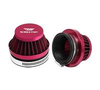 2PCS Motorcycle 38MM Air Intake Filter Universal Carburetor Air Filter Cleaner for Dirt Pit ATV SSR TTR Bike Breather Filter Fit for Many Different Carburetors (Red 38MM)