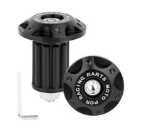 2pcs Motorcycle Bar End Plugs, Premium Durable Handlebar Grip End Caps with Hexagonal Wrench Practical Accessories for Off-Road Motorbike (Black)