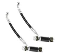 2pcs Motorcycle Brake Hose Extender Connector, Metal Line Adapter | Precision Machined, High Pressure Capable, Black Finish, for DIY Maintenance and Wide Bike Compatibility