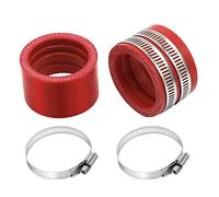 2PCS Motorcycle Carburetor Intake Manifold Interface Inlet Pipe for PWK KEIHIN OKO KOSO Intake Manifold Rubber Carb Manifold Spare Part for Dirt Bike ATV Go Kart Motorcross (Red 45mm)