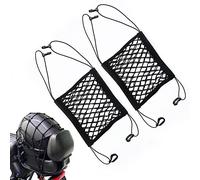 2pcs Motorcycle Cargo Nets, 10x11inch Double Layer Upgrade Cargo Net with 8 Hooks for Motorcycle High Elastic Motorcycle Bungee Cargo Net for Luggage Helmet Motorcycle Bike