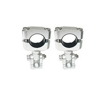 2PCS Motorcycle Fog Lights Bracket Mount Clamp 22-25mm Fork Tubes Motorcycle LED Headlight Bracket Handlebar Riser Mount(Silver)