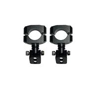 2PCS Motorcycle Fog Lights Bracket Mount Clamp 22-25mm Fork Tubes Motorcycle LED Headlight Bracket Handlebar Riser Mount(Black)