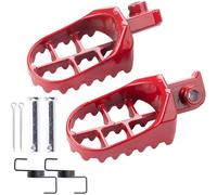 2Pcs Motorcycle Foot Pegs Footrest for Motorcycles and Pit Bike, Dirt Bike Foot Pegs is made of aluminum alloy, which is reliable, waterproof, strong and durable (Red)