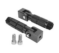 2Pcs Motorcycle Foot Pegs, Universal M8 90 Degree Foldable Aluminium Alloy Footpegs Anti Skid Footrest for Electric Car Bikes ATV UTV Go Kart Motorbike Mini Bike Black (Black)