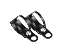 2pcs Motorcycle Fork Mount Bracket Clamp Holder Aluminum Alloy 35-50mm Spots Fog Light Turn Signals Universal Headlight Bracket Light Tube Clamp(Black)