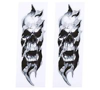 2Pcs Motorcycle Fork Skull Stickers Electra Street
