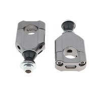 2pcs Motorcycle HandleBar Fat Bar Mount Clamps Riser 22mm 1 1/8' Clamp Adaptor