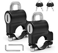 2pcs Motorcycle Helmet Lock, Anti-Theft Fixed Multi-Function Lock General Battery Electric Car Handlebar Helmet Lock for 22-28mm Handlebar Tubing, Motorbike, Bicycle or Scooter