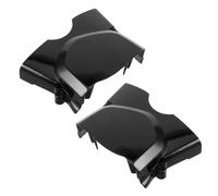 2pcs Motorcycle Horizontal Engine Chain Guard for 110-125cc Bikes | Black Alloy Metal Build, Textured Reinforcement, Debris Deflection for Rough Trails and Muddy Roads