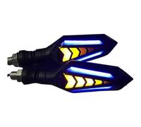 2pcs Motorcycle Indicators Turning For VERSYS 1000 VERSYS1000 Cuscino, Arrows LED Turn Signal Lamp, Doublesided Sequential Flowing Flash Indicator,Blue