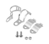 2Pcs Motorcycle Lamp Brackets Turn Signal Light Mount Headlight Holder for 30-45mm Front Fork Scooter(Silver)