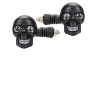 2PCS Motorcycle LED Dual Color Skull Shape Waterproof Fog Light Auxiliary Headlights Driving Work Auxiliary Lights Fit for Motorcycle Truck Car ATV SUV Boat Forklift Tractor