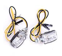 2Pcs Motorcycle Mini Amber Turn Signal Lights 6Led Blinker Indicator Black For BMW For Ducati For Harley For Honda For Kawasaki