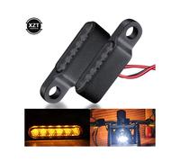 2pcs Motorcycle Mini Turn Signal Light 8mm Amber Flashing Signal Lamp 6LED Running Light for Cafe Racer Bobber Herlay Sportster