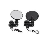 2PCS Motorcycle Mirror Handlebar 7/8" 22mm Universal Aluminum Rear View Handle Bar End Side With Led Light For Cafe Racer Motorcycle Rear View Mirrors
