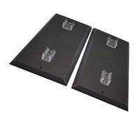 2pcs Motorcycle Model Base Display Stands in Black Plastic for Organizing Small Tools and Displaying Motorcycle Models on Workbench