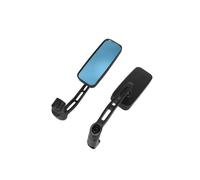 2PCS Motorcycle Modified Aluminum Square Rearview Reverse Side Mirrors 8mm 10mm Black Universal For Rearview Mirrors