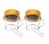 2pcs Motorcycle Rear Brake Fluid Reservoir for Scooter and Atv Gold
